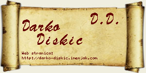 Darko Diskić vizit kartica